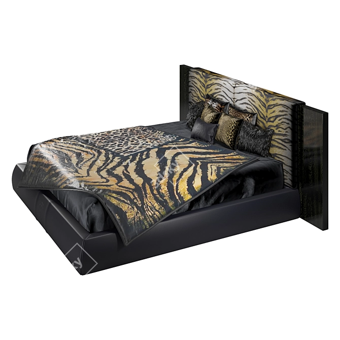 Roberto Cavalli Morne Bed: Sleek and Luxurious Design 3D model image 4