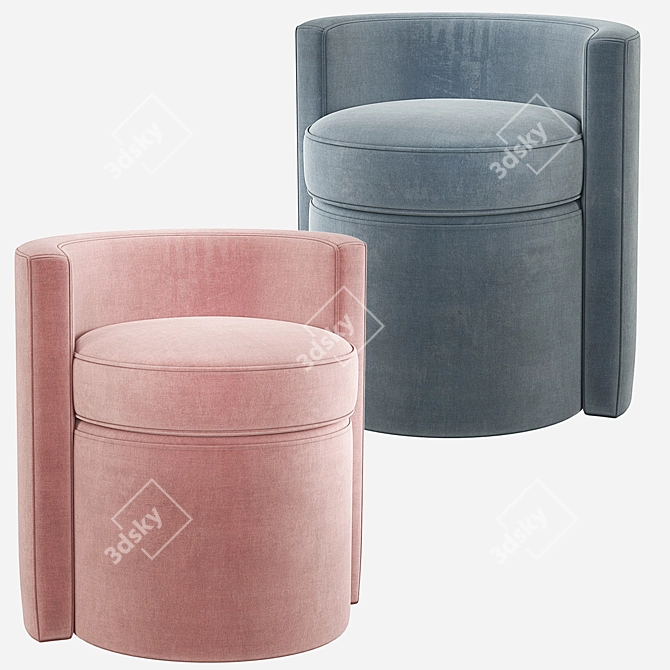 Arcadia Stool: Modern Comfort in 4 Varying Colors 3D model image 6