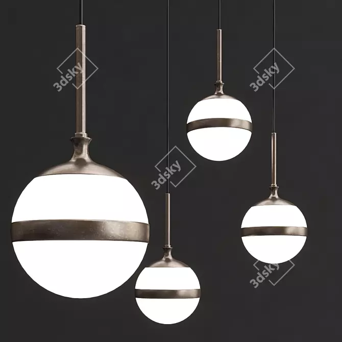 Elegant Peggy02 Pendant Light 3D model image 1