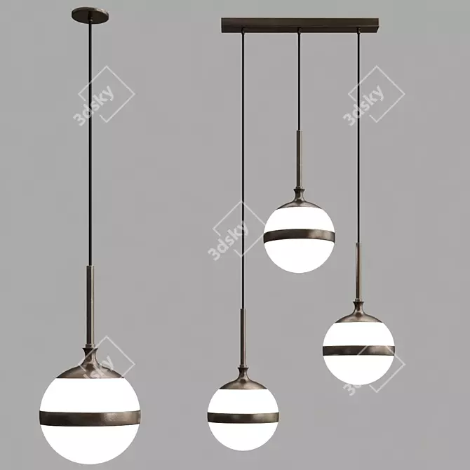 Elegant Peggy02 Pendant Light 3D model image 2