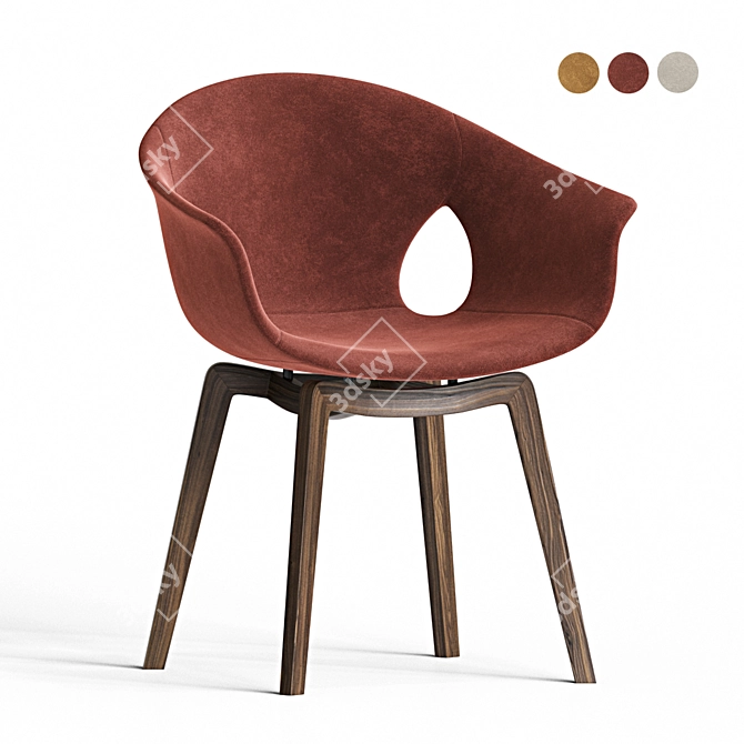 Ginger Dining Chair: Elegant and Stylish 3D model image 2