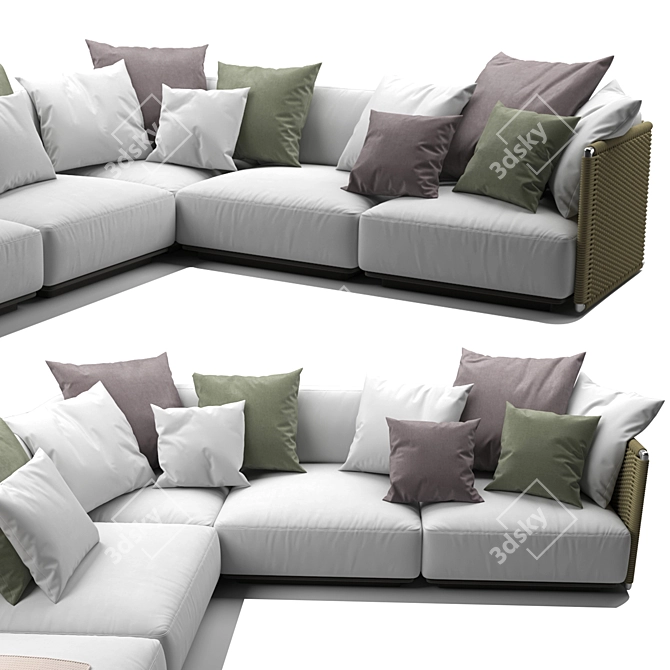 Outdoor Comfort: Flexform Eddy Sofa 3D model image 2