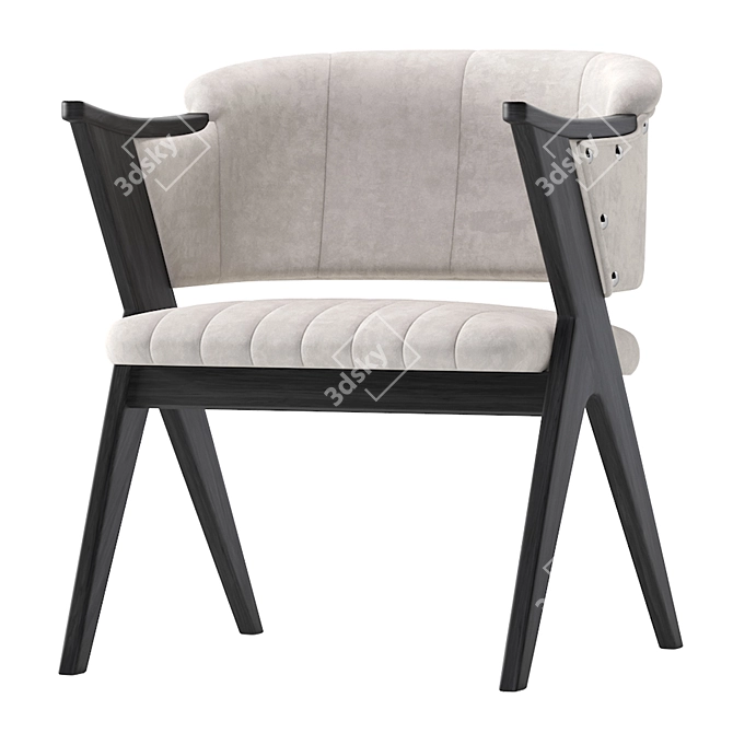 Stellar Velvet Armchair: Luxurious Comfort 3D model image 2