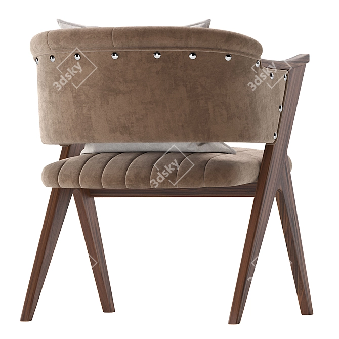 Stellar Velvet Armchair: Luxurious Comfort 3D model image 3