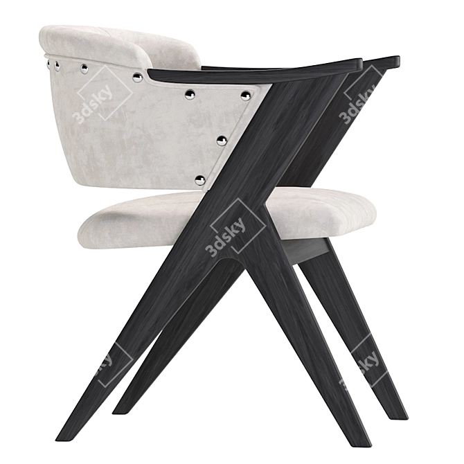 Stellar Velvet Armchair: Luxurious Comfort 3D model image 4