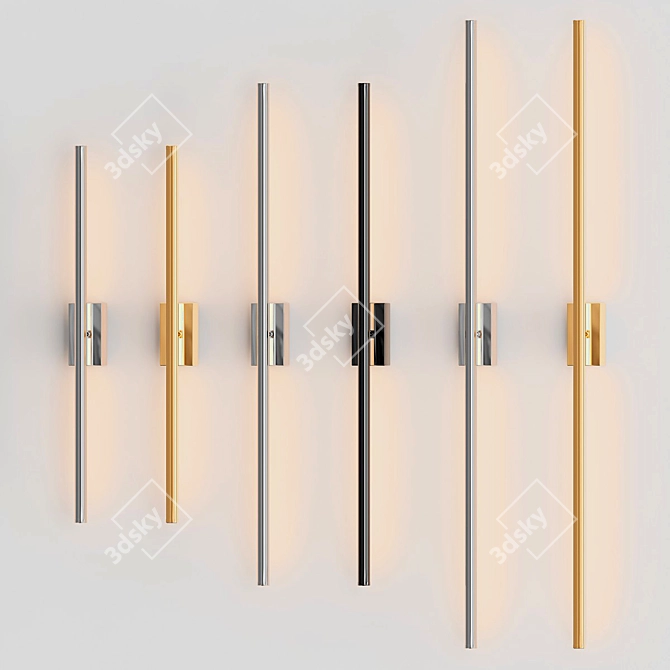 Elegant Long Sconce 3D model image 2