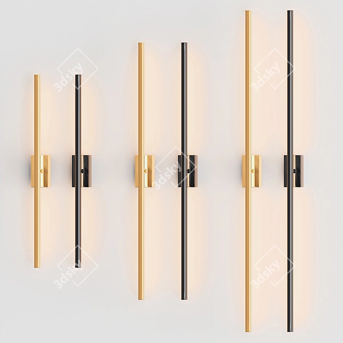 Elegant Long Sconce 3D model image 3