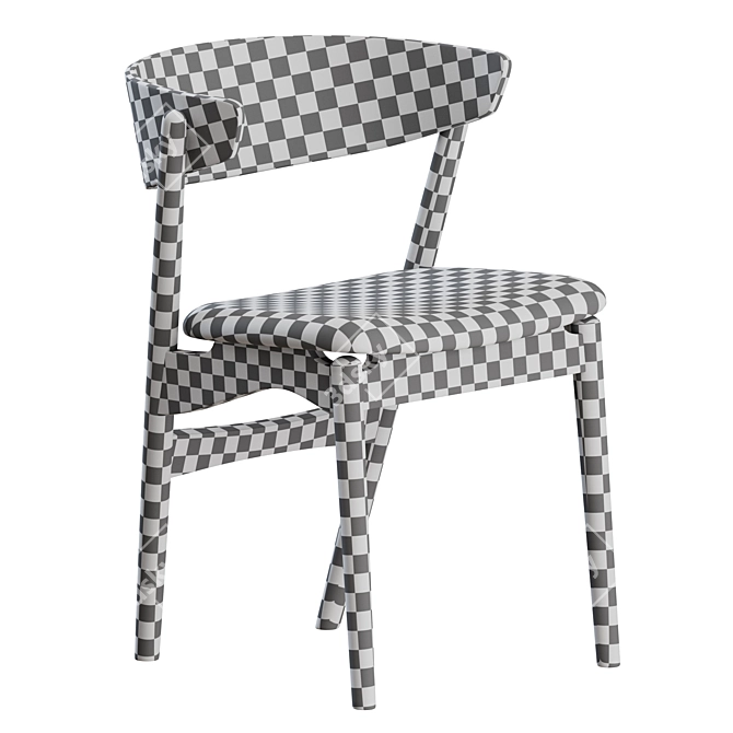 Sleek Sibast Dining Chair 3D model image 3