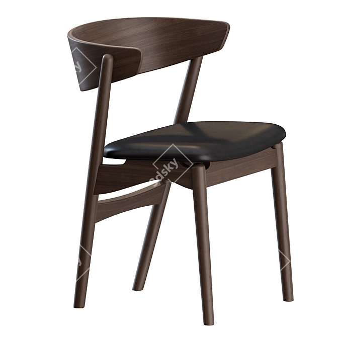 Sleek Sibast Dining Chair 3D model image 7