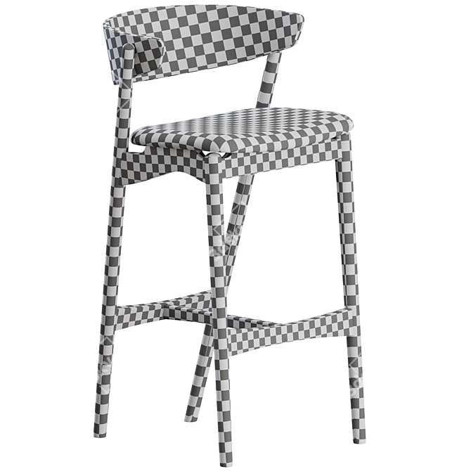 Sibast No 7 Bar Chair: Elegant, Modern, and Versatile 3D model image 3