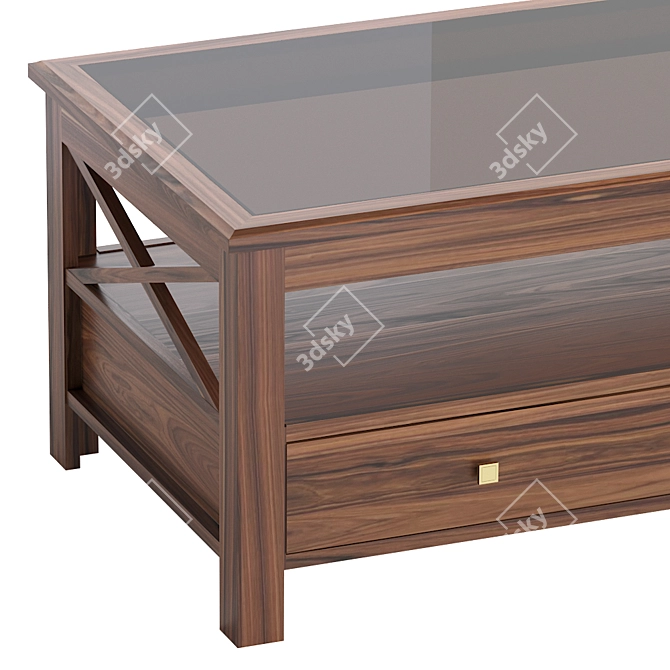 Modern Wooden Table 3D model image 3