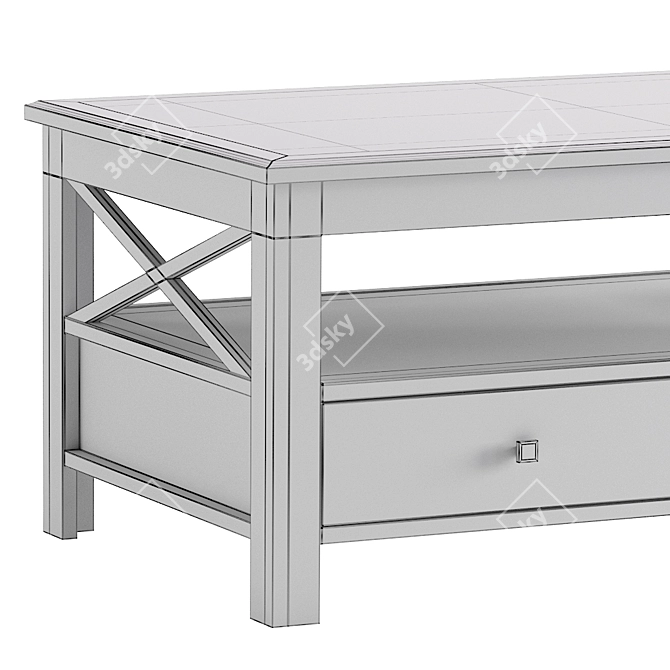 Modern Wooden Table 3D model image 5