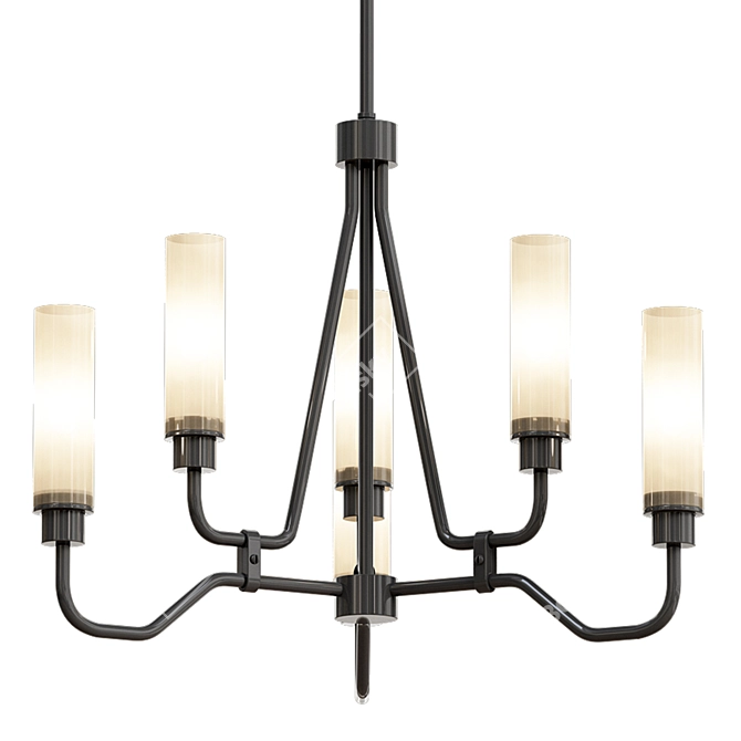 Elegant Winfield 6-Light Chandelier 3D model image 2