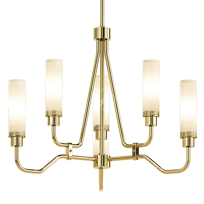 Elegant Winfield 6-Light Chandelier 3D model image 4