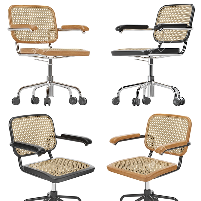 Modern Thonet S64 VDR Chair 3D model image 5