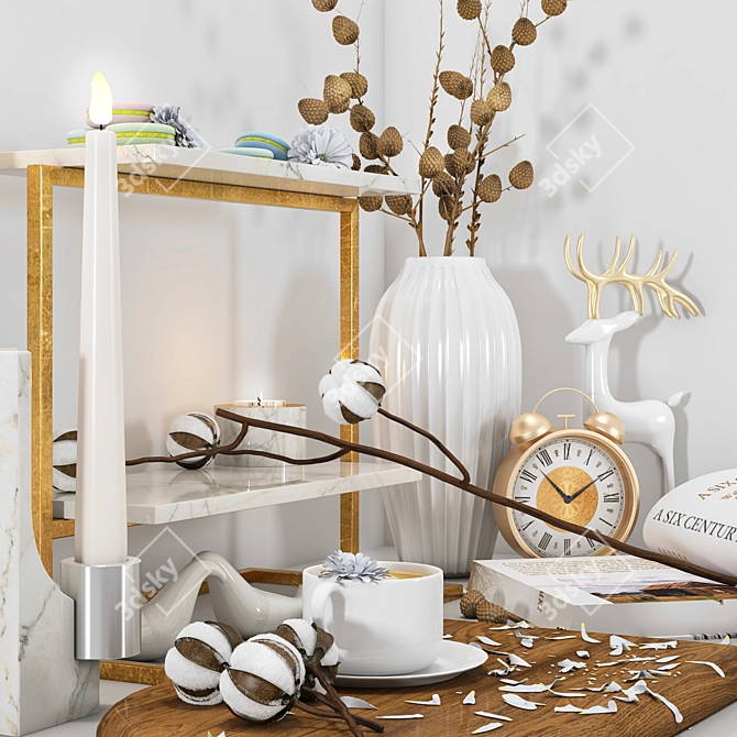 Elegant 24-Piece Decor Set 3D model image 2