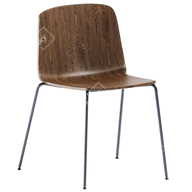 Rama Wooden Chair: Sleek & Sturdy 3D model image 1