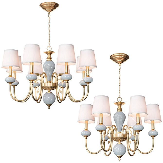 Elegant Zoe Chandelier by Anzazo 3D model image 1