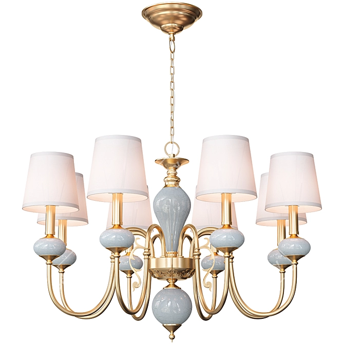 Elegant Zoe Chandelier by Anzazo 3D model image 2