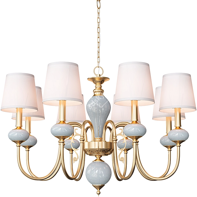 Elegant Zoe Chandelier by Anzazo 3D model image 3