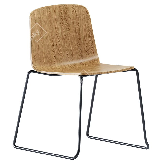 Modern Sled Base Chair: Rama 3D model image 1