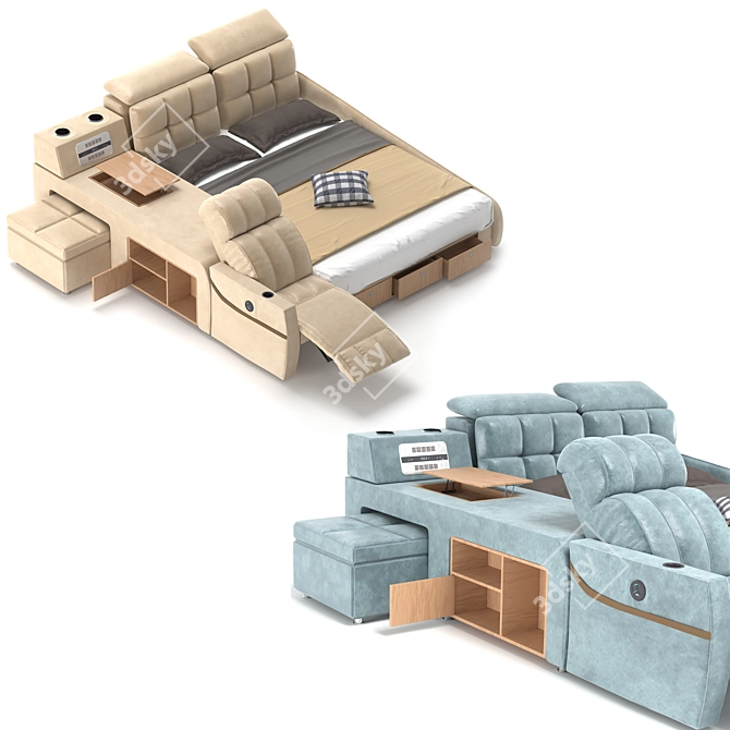 Smart Bed with Integrated Functions 3D model image 2