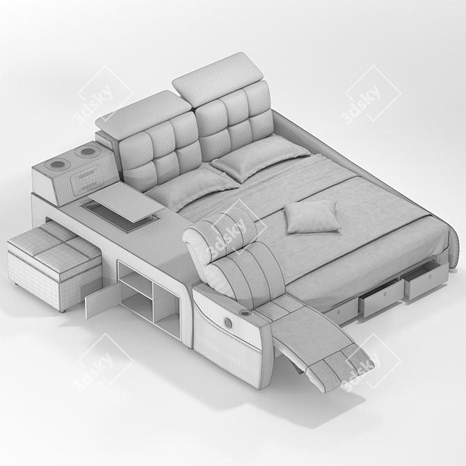 Smart Bed with Integrated Functions 3D model image 9