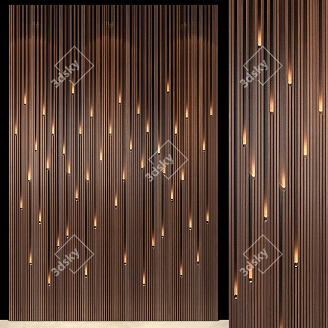 Contemporary Wall Panel Design 3D model image 1
