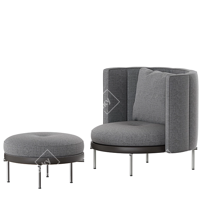 Modern Minotti TORII Armchair 3D model image 3