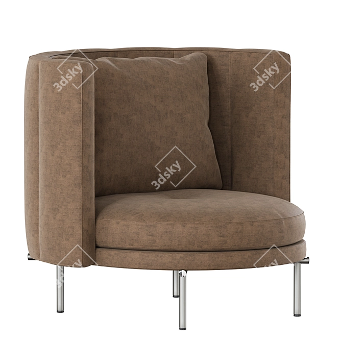 Modern Minotti TORII Armchair 3D model image 4