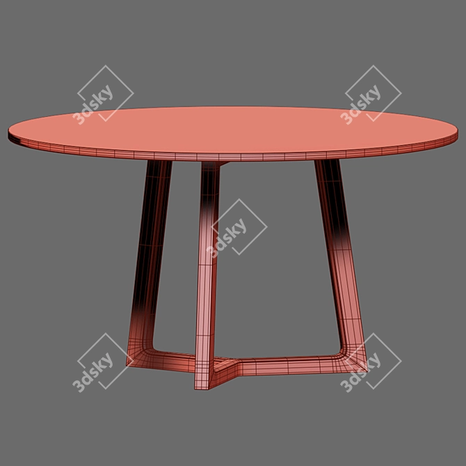 Elegant Rochelle Strip Dining Set 3D model image 5