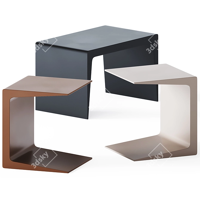 Elegant Cu Coffee Table 3D model image 1