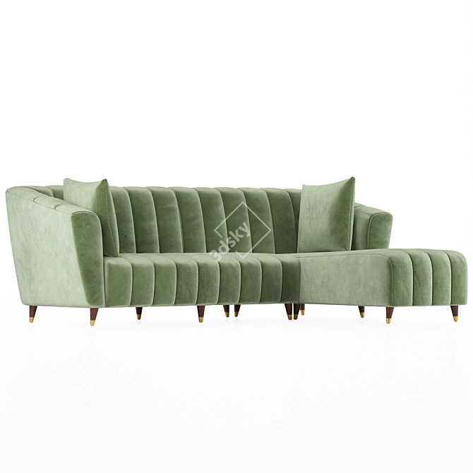 Modern 3-Seater Sofa 3D model image 2