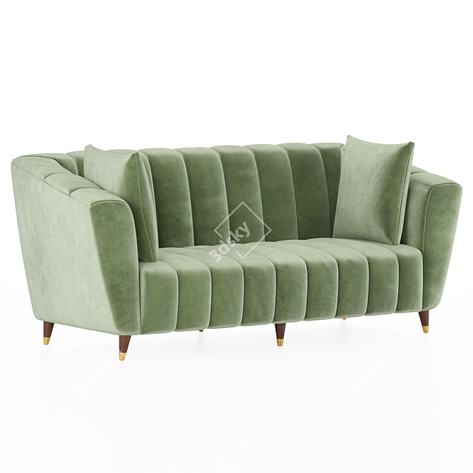 Kaj 3 Seater Sofa: Stylish and Spacious 3D model image 1