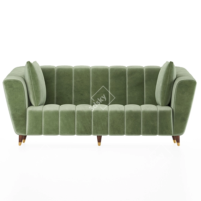 Kaj 3 Seater Sofa: Stylish and Spacious 3D model image 2