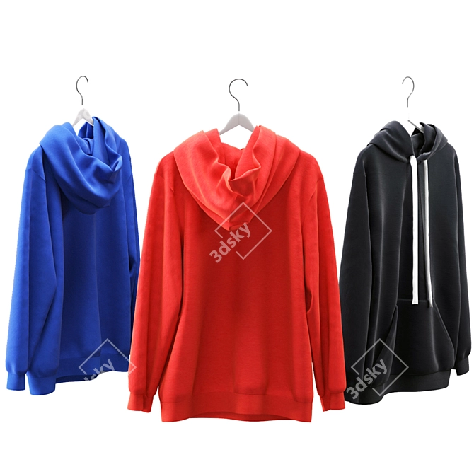  Cozy Hoody Set 2: Vray & Corona Compatible 3D model image 2