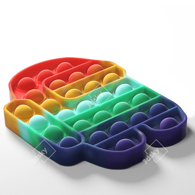 Squeeze n' Relax Silicone Toy 3D model image 4