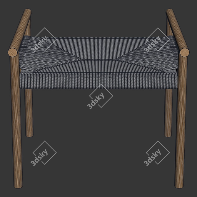 Zara Home Braided Bench - Compact 3D model image 2