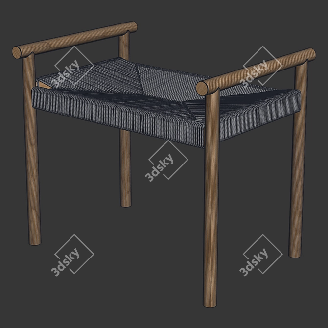 Zara Home Braided Bench - Compact 3D model image 3