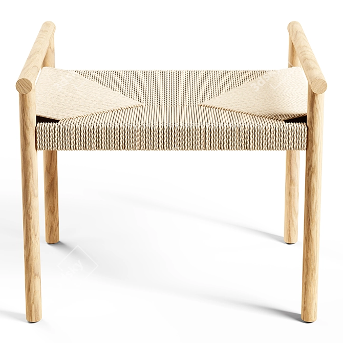 Zara Home Braided Bench - Compact 3D model image 4