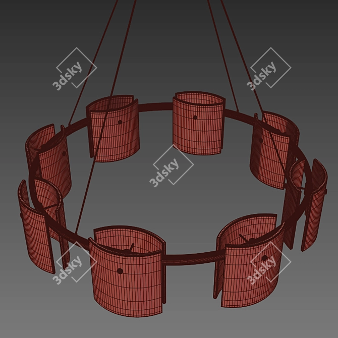 Elegant Crystal Chandelier 3D model image 4