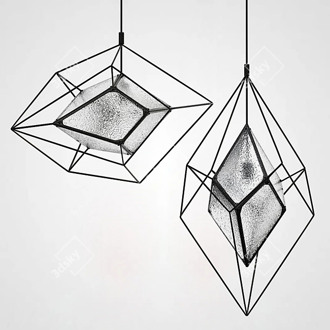 Geometric Style Designer Lamp 3D model image 4