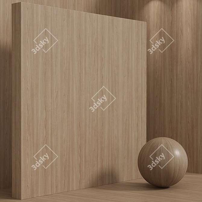 Seamless Chestnut Wood Box Set 3D model image 5