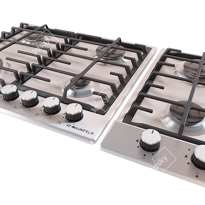 Maunfeld Gas Hob Set: Stylish and Efficient 3D model image 4