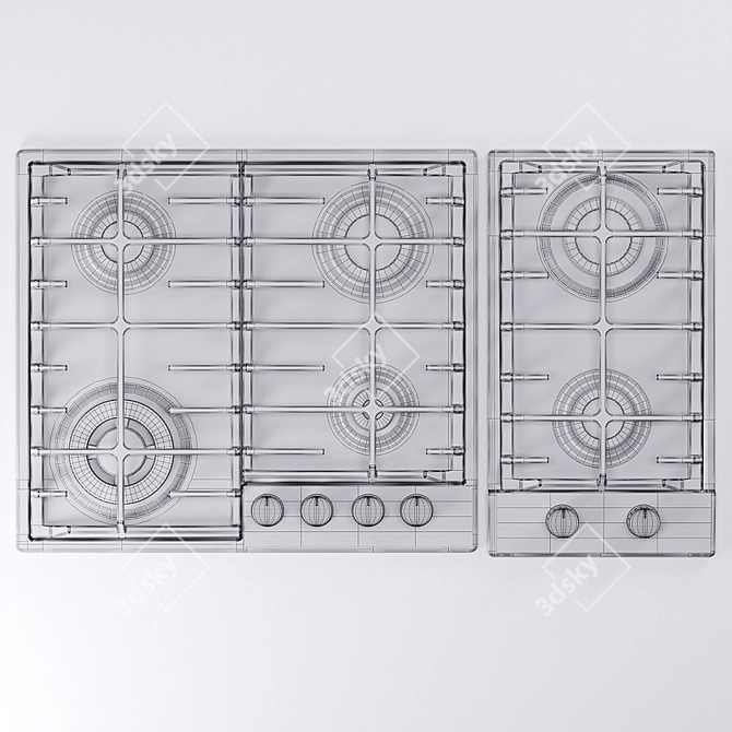 Maunfeld Gas Hob Set: Stylish and Efficient 3D model image 5