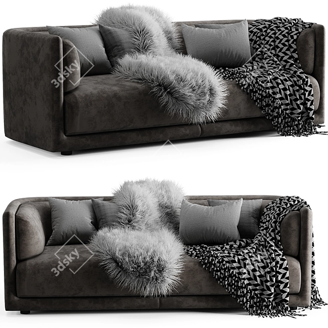 Sonrad Luxury Sofa by Fendi 3D model image 1