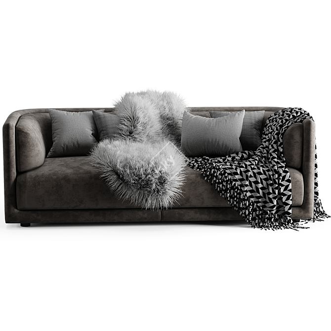 Sonrad Luxury Sofa by Fendi 3D model image 4