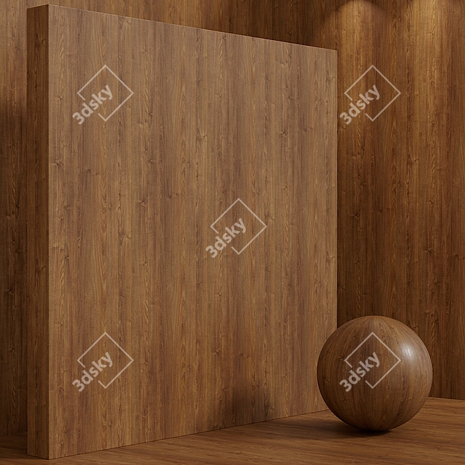 Seamless Acacia Wood Set 116 3D model image 5