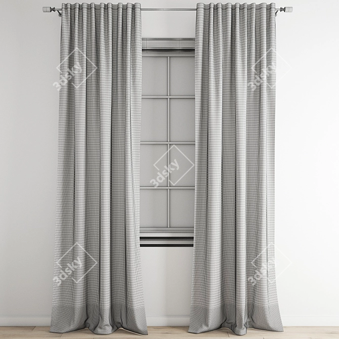 Playful H&M Kids Curtain 3D model image 5