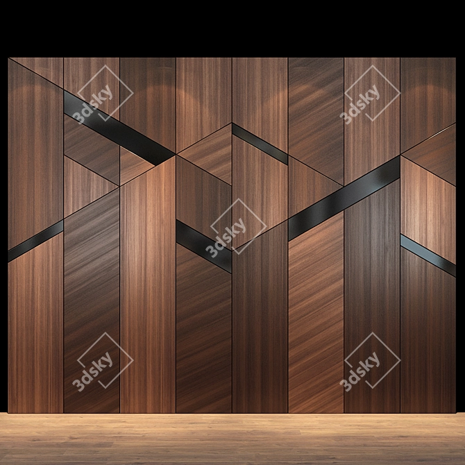 Modern Wall Panel 36: Enhance Your Space 3D model image 1
